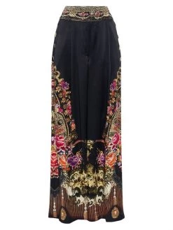 CAMILLA Printed Silk Wide-Leg Pants