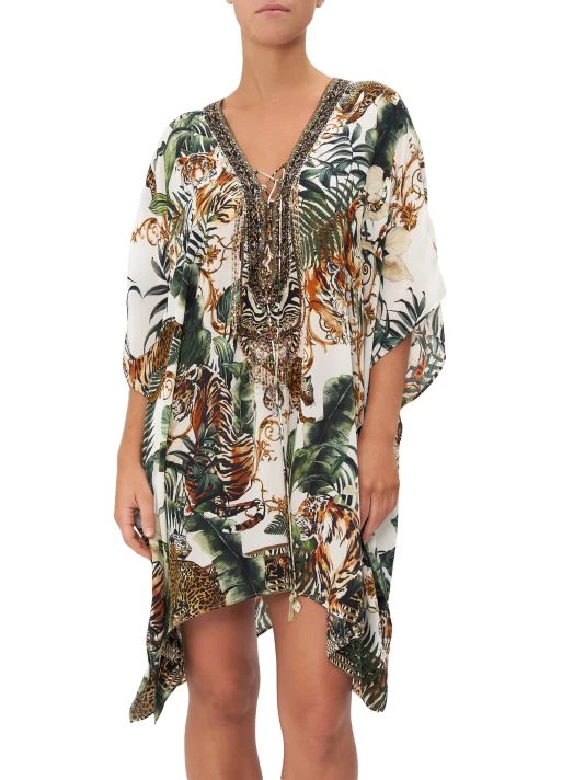 CAMILLA Silk Lace-Up Short Kaftan 8 CAMILLA Silk Lace-Up Short Kaftan - Image 6