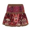 CAMILLA Shirred Silk Miniskirt
