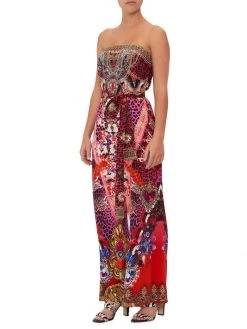 CAMILLA Printed Silk Tie-Waist Strapless Jumpsuit -CAMILLA outlet shop unnamed file 178