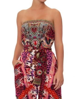CAMILLA Printed Silk Tie-Waist Strapless Jumpsuit -CAMILLA outlet shop unnamed file 180