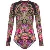 CAMILLA Printed Long-Sleeve Bodysuit