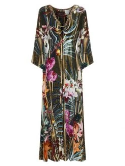 CAMILLA Hardware Bias Silk Maxi Dress