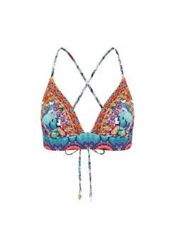 CAMILLA Lace-Up Back Triangle Bikini Top