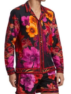 CAMILLA Long-Sleeve Camp Collared Shirt For Men -CAMILLA outlet shop unnamed file 219