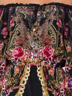 CAMILLA Frill-Trim Off-The-Shoulder Romper -CAMILLA outlet shop unnamed file 228