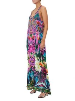 CAMILLA Printed Silk Racerback Maxi Dress -CAMILLA outlet shop unnamed file 275