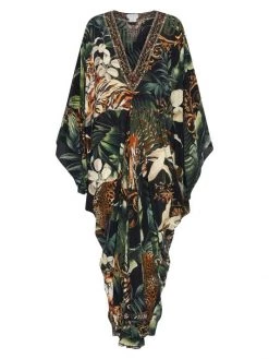 CAMILLA T Shape Long Silk Kaftan