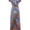 CAMILLA Ruffed Silk High-Low Maxi Dress -CAMILLA outlet shop unnamed file 307