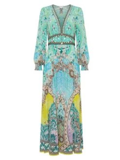 CAMILLA Mixed-Print Maxi Dress