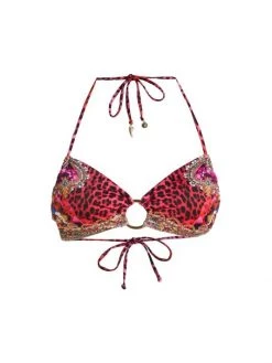 CAMILLA Printed Halterneck Bikini Top