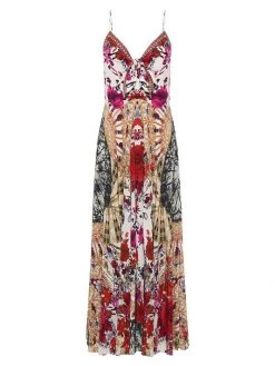 CAMILLA Printed Knotted Maxi Dress