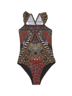 CAMILLA Little Girl's & Girl's Mad Manor Frill Swimsuit For Kids