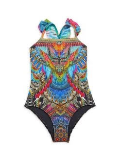 CAMILLA Little Girl's & Girl's Party Like Frill Strap One-Piece Swimsuit For Kids