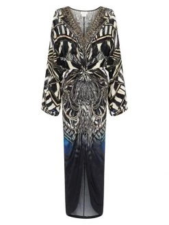 CAMILLA Knight Of The Wild Printed Twisted Midi-Dress