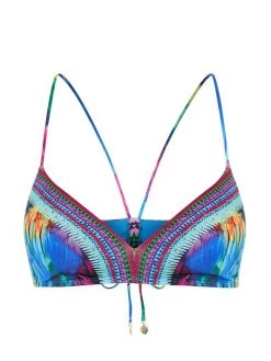 CAMILLA Printed V-Neck Bikini Top