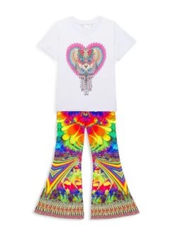 CAMILLA Little Girl's & Girl's Hyped Up Flared Leggings For Kids -CAMILLA outlet shop unnamed file 522