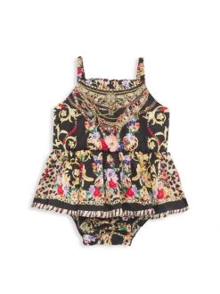 CAMILLA Baby Girl's Baroque-Print Jump Dress For Kids
