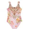 CAMILLA Little Girl's & Girl's Floral Tie-Shoulder One-Piece For Kids -CAMILLA outlet shop unnamed file 558
