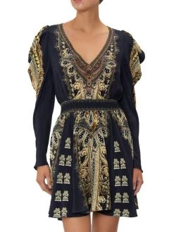 CAMILLA Silk Puff-Sleeve Minidress 10 CAMILLA Silk Puff-Sleeve Minidress -CAMILLA outlet shop unnamed file 587