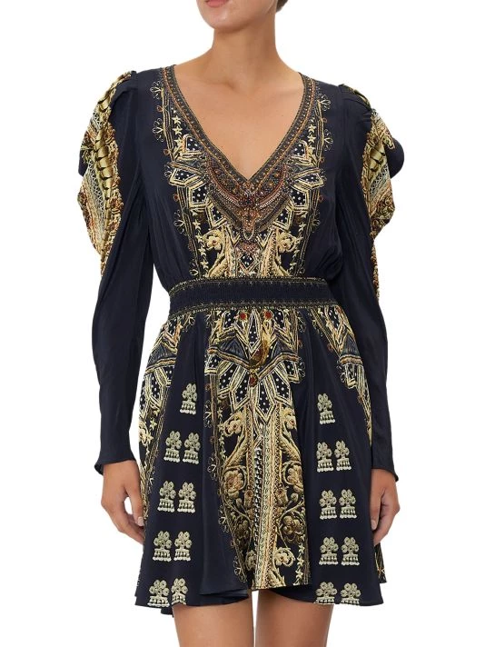 CAMILLA Silk Puff-Sleeve Minidress 5 CAMILLA Silk Puff-Sleeve Minidress - Image 3