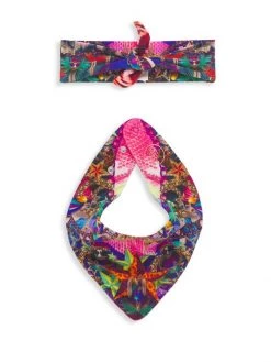 CAMILLA Baby Girl's 2-Piece Digital Graphic Print Headband And Bib Set For Kids