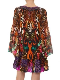 CAMILLA Tiered Animal Print Minidress -CAMILLA outlet shop unnamed file 627