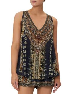 CAMILLA Its All Over Torero V-Neck Button-Back Top -CAMILLA outlet shop unnamed file 631