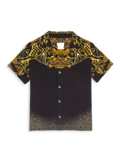 CAMILLA Little Boy's & Boy's Shadows Of Armada Short Sleeve Shirt For Kids