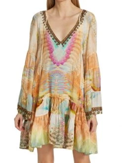 CAMILLA A-Line Gathered Panel Minidress -CAMILLA outlet shop unnamed file 712