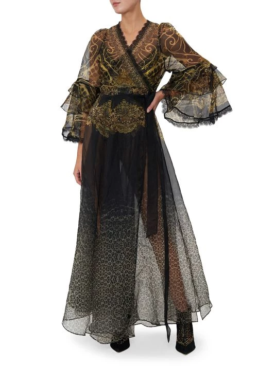 CAMILLA Printed Sheer Silk Wrap Dress 4 CAMILLA Printed Sheer Silk Wrap Dress - Image 2