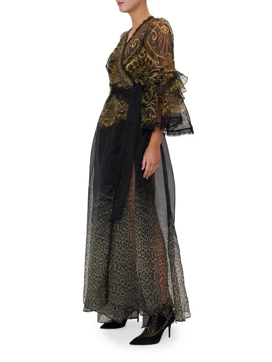 CAMILLA Printed Sheer Silk Wrap Dress 5 CAMILLA Printed Sheer Silk Wrap Dress - Image 3