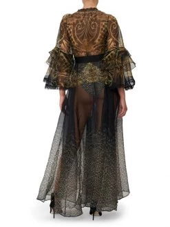 CAMILLA Printed Sheer Silk Wrap Dress 10 CAMILLA Printed Sheer Silk Wrap Dress -CAMILLA outlet shop unnamed file 727