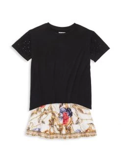 CAMILLA Little Girl's & Girl's Reign Supreme Shirred Skirt For Kids -CAMILLA outlet shop unnamed file 739