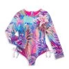 CAMILLA Little Girl's & Girl's Party Like Ruched Long-Sleeve Swimsuit For Kids