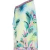 CAMILLA Silk One-Shoulder Short Caftan