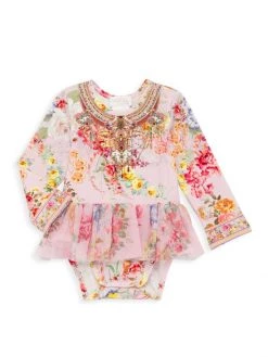 CAMILLA Baby Girl's Floral Tutu One-Piece For Kids