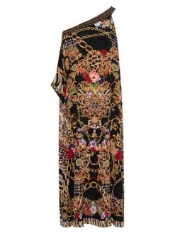 CAMILLA Printed One-Shoulder Kaftan