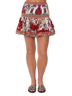 CAMILLA Smocked Beaded & Floral Miniskirt -CAMILLA outlet shop unnamed file 79