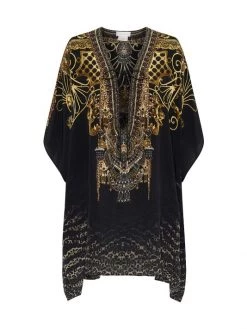 CAMILLA Silk Lace-Up Caftan