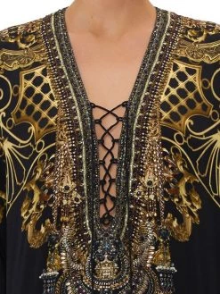 CAMILLA Silk Lace-Up Caftan -CAMILLA outlet shop unnamed file 803