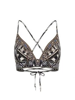 CAMILLA Lace-Up Bikini Top